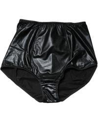 Dolce & Gabbana - Black Silk Blend High Waist Girdle Panty Underwear - Lyst
