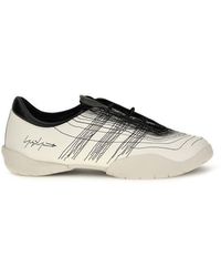 Y-3 - Beige Calf Leather Bos Taurus Sneakers - Eu43/us10 - Lyst