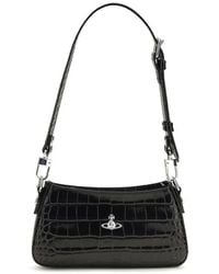 Vivienne Westwood - Black Calf Leather Bos Taurus Shoulder Bag - Lyst