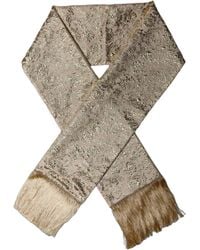 Dolce & Gabbana - Pink Silk Fringes Neck Wrap Foulard Scarf - Lyst