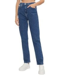 Calvin Klein - Blue Cotton Jeans & Pant - Lyst