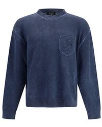 DSquared² - Blue Polyester Sweatshirt - Lyst