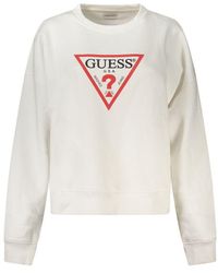 Guess - White Cotton Sweater - Lyst