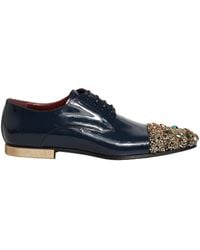 Dolce & Gabbana - Blue Embellished Men Derby Dress Formal Shoes - Lyst
