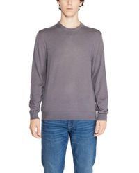 ARMANI EXCHANGE - Gray Wool Sweatshirt - Lyst