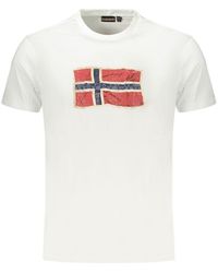 Napapijri - White Cotton Men's T - Lyst