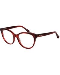 Max Mara - Red Acetate Glasses (frames) - Lyst