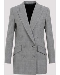 Givenchy - Black And White Double Breast Wool Jacket - Lyst