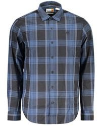 Timberland - Blue Cotton Men's Shirt - Lyst