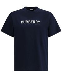 Burberry - Blue Cotton T - Lyst