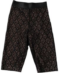 Dolce & Gabbana - Black Logo Monogram Cropped Tights Underwear - Lyst