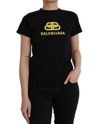 Balenciaga - Cotton Logo Crew Neck Short Sleeves T-Shirt (Pre-Owned) - Lyst