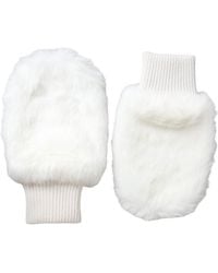 Dolce & Gabbana - Acrylic Knitted Fur Wrist Mitten Gloves - Lyst