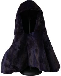 Dolce & Gabbana - Black Weasel Fur Whole Head Wrap Hat - Lyst