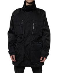 Dolce & Gabbana - Nylon Winter Parka Coat Jacket - Lyst