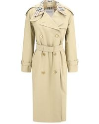Burberry - Castleford Trench Coat With Archive Check Collar - Lyst