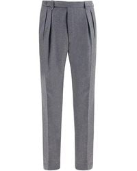 Brioni - Gray Wool Oves Aries Casual Pants - Lyst