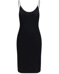 Saint Laurent - Cassandre Open-Back Ribbed-Knit Dress - Lyst