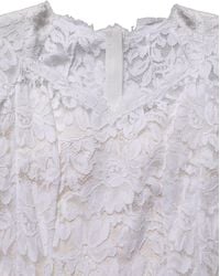Dolce & Gabbana - White Floral Lace Mermaid Long Gown Dress - Lyst