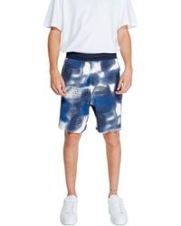 ARMANI EXCHANGE - Blue Cotton Short - Lyst