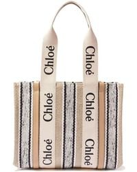 Chloé - Beige Linen Tote Bag - Lyst
