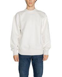 Calvin Klein - White Recycled Cotton Sweatshirt - Lyst