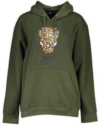 Roberto Cavalli - Verde Polyester Sweatshirt - Lyst