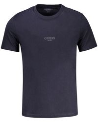 Guess - Blue Cotton T - Lyst