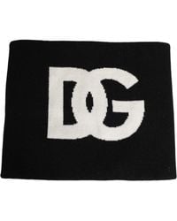 Dolce & Gabbana - D&G Logo Cashmere Knitted Scarf - Lyst