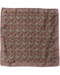 Dolce & Gabbana - Brown Chilis Silk Square Men Foulard Scarf - Lyst