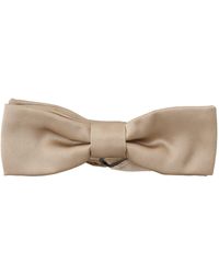 Dolce & Gabbana - Solid 100% Silk Adjustable Neck Papillon Tie - Lyst
