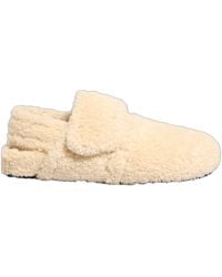 Dolce & Gabbana - Beige Faux Fur Flats Men Slides Sandals Shoes - Lyst