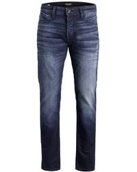 Jack & Jones - Blue Cotton Jeans & Pant - Lyst