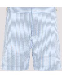Orlebar Brown - Light Blue Bulldog Classic Stripe Polyester Swim Shorts - Lyst