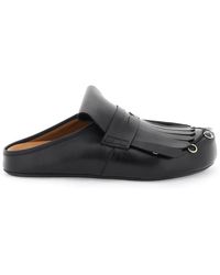 Marni - Leather Clogs With Bangs And Piercings - Lyst
