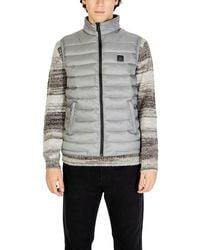 Gianni Lupo - Gray Polyamide Sleeveless Jacket - Lyst