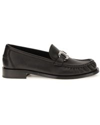 Ferragamo - Black Calf Leather Bos Taurus Slip - Lyst