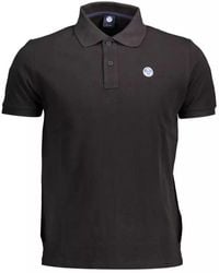 North Sails - Black Cotton Polo Shirt - Lyst
