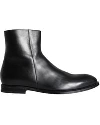 Dolce & Gabbana - Calf Leather Ankle Boots Shoes - Lyst