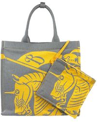 Burberry - Ekd Canvas Tote Bag With Coin Pouch - Lyst