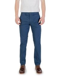 Borghese - Blue Cotton Skinny Pants - Lyst