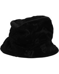 Dolce & Gabbana - Cotton Suede Bucket Logo Capello Hat - Lyst