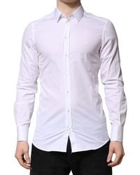 Dolce & Gabbana - Crown Cotton Dress Formal Shirt - Lyst