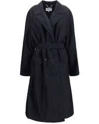 Maison Margiela - Black Wool Oves Aries Coat - Lyst