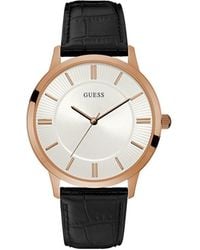 Guess - Black Leather Watch - Lyst
