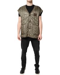 Dolce & Gabbana - Quilted Sleeveless Vest - Lyst