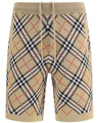 Burberry - Beige Cotton Bermuda Shorts - Lyst