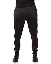 Dolce & Gabbana - Brown Polyester Skinny Jogger Trouser Pants - Lyst