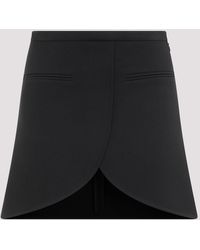 Courreges - Black Ellipse Twill Mini Skirt - Lyst