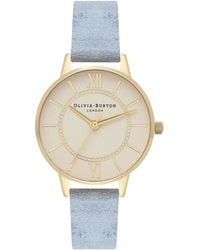 Olivia Burton - Blue Artificial Leather Watch - Lyst